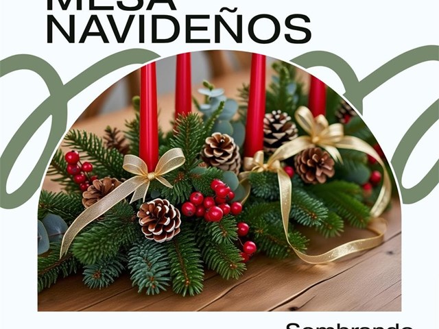 Taller centros de mesa navideños