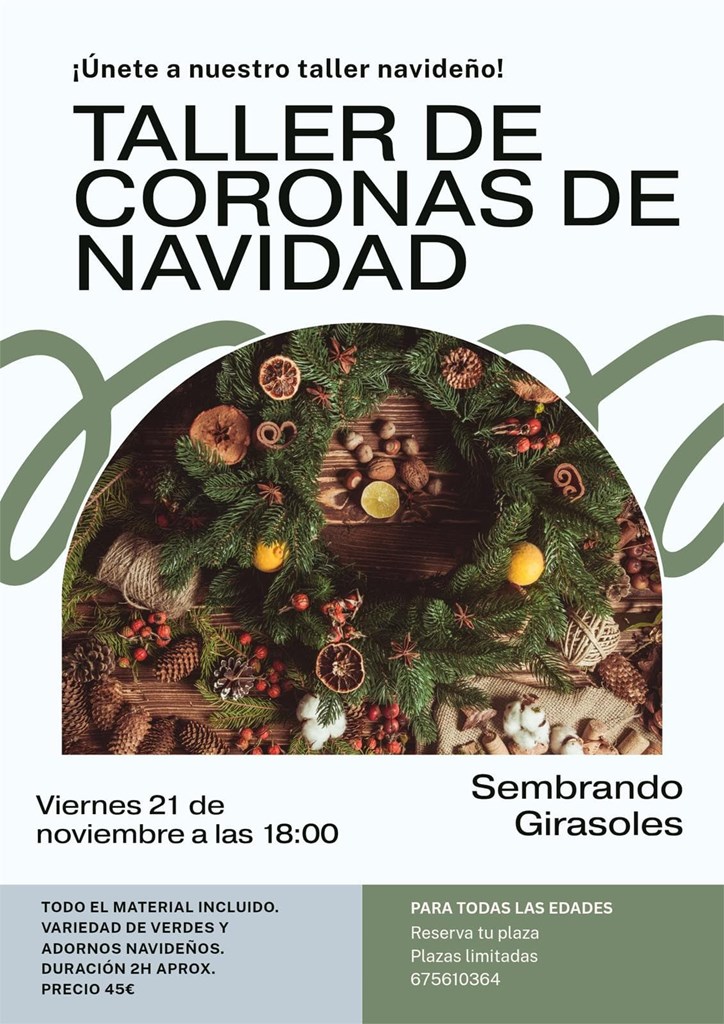 Foto 1 Taller coronas de navidad